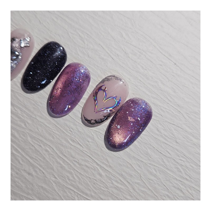 y2k handmade nail tips - Coffin Midi / y2k 수제네일팁