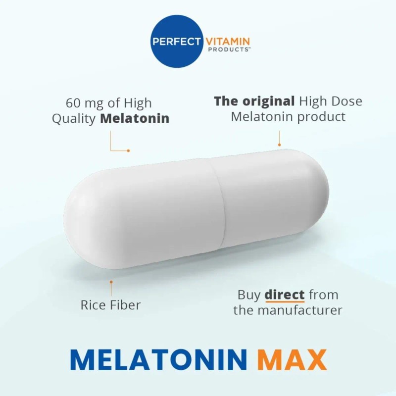 Melatonina De Alta Dosis, 60 Mg, Melatonina Max Garantiza Un