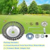 AILEETE 8'' Steel Wire Wheel Brush Weed Trimmer Head for