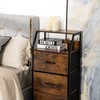 LOKO 3 Drawer Dresser, Industrial Floor Storage Cabinet with Fabric