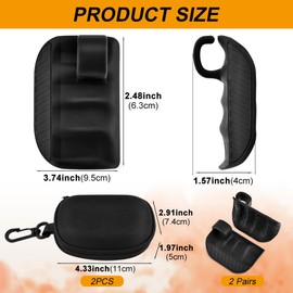 Kakalote 2Pcs Gym Grips with Storage Box, Rubber Gym Weightlifting Anti-Slip Workout Grips for Weight Lifting, Dumbbell, for Men and Women(Black)