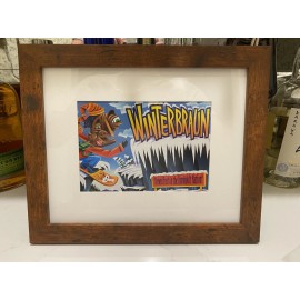 Humboldt Lost Coast Brewery & Cafe WINTERBRAUN Framed Beer Art Snowboard Eureka