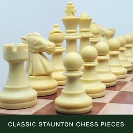 Magnetic Portable Travel Chess Set for Kids and Adults. 12" x 12" Foldable Chess Board Game with Storage Bags for Chess Pieces Plus 2 Extra Queens.