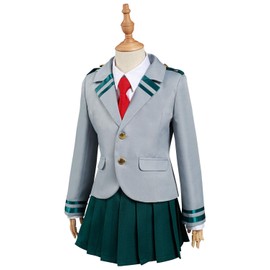 Verycos Kids Ochaco Uraraka Cosplay Costume Outfit Tsuyu Asui School Uniform Girls