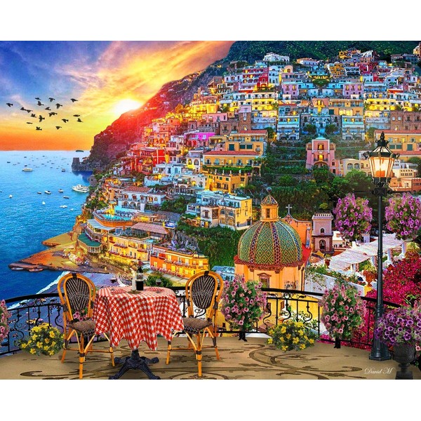 Springbok's 1000 Piece Jigsaw Puzzle Positano Italy - Made in USA