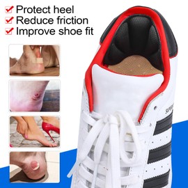 Back of Heel Cushion Pads, Adhesive Heel Grips Inserts for Loose Shoes, Prevent Heel Slip and Blister Shoe Guards, 2PCS-Black+2PCS-Black+2PCS-Black