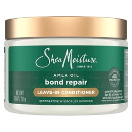Shea Moisture Bond Repair Leave-In Conditioner Amla Oil Protects Against Damage And Strengthens Hair Bonds With Hydroplex Technology For Less Breakage With Restorative HydroPlex Infusion 11FlOz