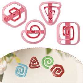 TEMONTIAN Polymer Clay Cutters for Jewelry & Earrings, 4-Piece Spiral Shape Set - Precision Clay Cutting Tools for Polymer Clay Crafts