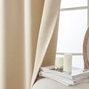MilyaDE Opaque Blackout Curtain with Eyelets for Living Room Bedroom