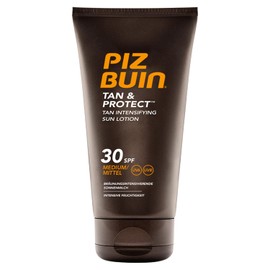 Piz Buin Tan & Protect Sun Cream with Tanning Accelerator, SPF 30, Waterproof and Non-Greasy, 150 ml