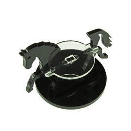 LITKO Horse Character Mount | Role Playing Games | Compatible with DND Pathfinder | (40mm Circular Base, Black)
