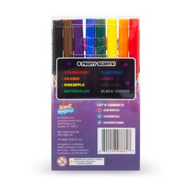 Scentco Smarkers - Scented Markers, Assorted Colors (Standard Point Felt Tip) - 8 Count