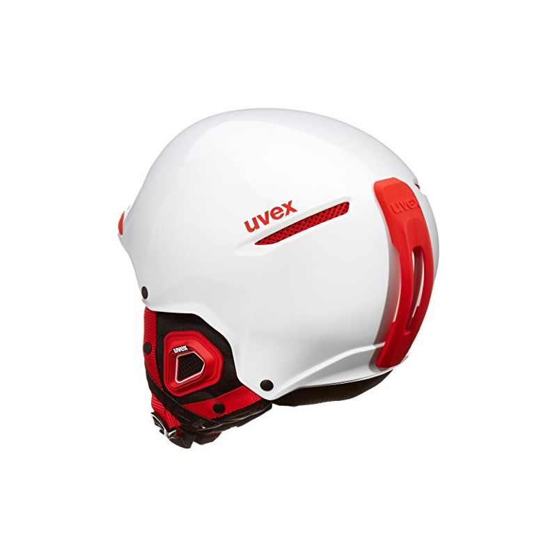 Uvex Ski Helmet JAKK +, Unisex, Skihelm JAKK+, White-Red, 52-55