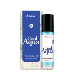 Well's Oil Roll-On Perfume Oil (Cool Aqua) | Long-Lasting | Paraben-Free | 0.33 Fl Oz / 10 ml