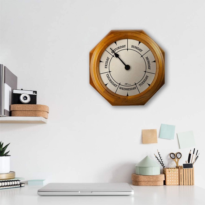 DayClocks Classic Day of The Week Wall Clock with Solid