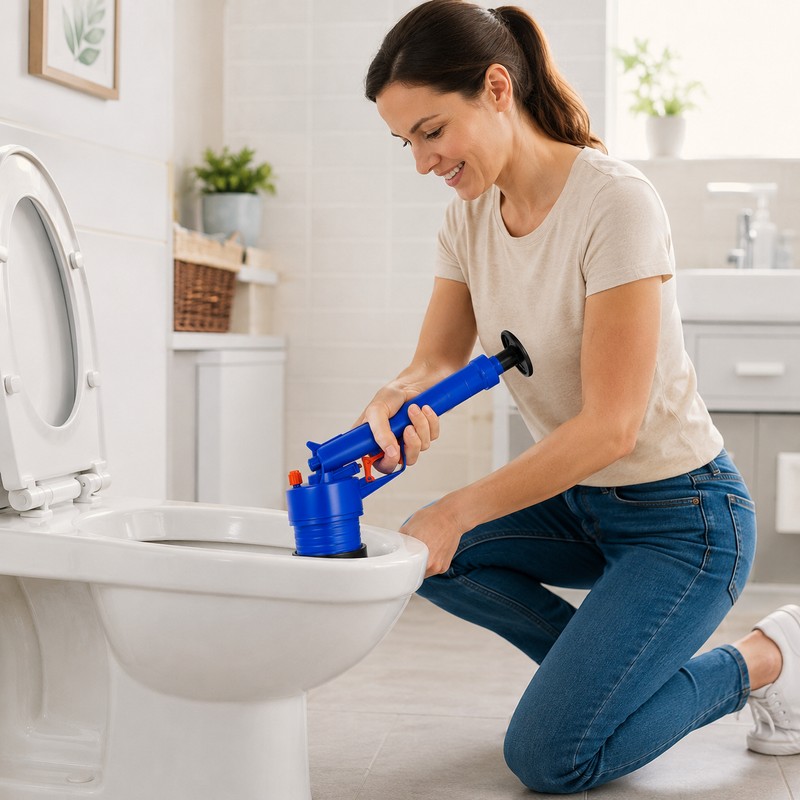 Pressure Drain Plunger for Clog Removal – Manual Pump Cleaner