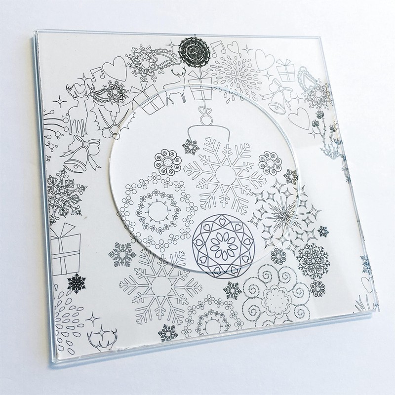 5 Pcs Clear Acrylic Coasters with Insert for Cocktail Napkins,