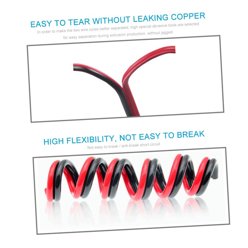 DOITOOL Copper Core Wire 20m Audio Cable Speaker Cord PVC