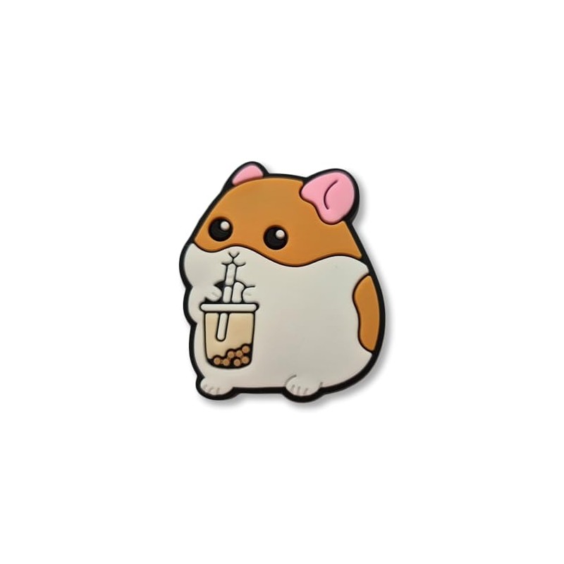 Super Cute Baby Chunky Hamster With Drink Croc Charm -