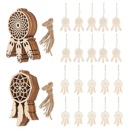 Wooden DIY Dream Catchers Kits, 20Pcs Mini Decorative Hanging Wall Ornaments Dream Catcher Craft for Home Girls Bedroom Decorations