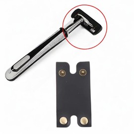 MagiDeal Shavor Head Cover Anti-scratch PU Leather with Concealed Buckle Shavor Blade Protective Sheath Practical for Dorm Home Travel, Black