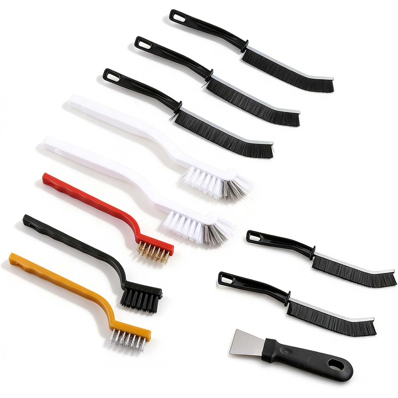 11 Pcs Cepillos de Limpieza para Grietas, Cepillo de Cerdas
