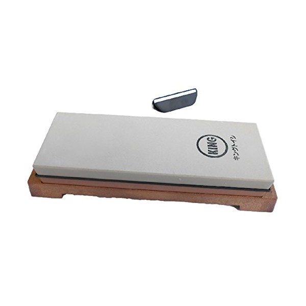King Japanese Grit 1000/6000 Combination Sharpening Stone KW-65 and Naniwa QX-0010 Blade Angle Guide: Bundle - 2 Items