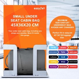 HOMIEE Cabin Bag 45 x 36 x 20 cm Easyjet Underseat Allowance Carry on Backpack, 32L Travel Backpack Rucksack Hand Luggage Casual Daypack, Water Resistant Backpacks Fit 15.6 Inch Laptop