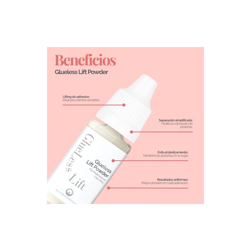 Dlux Glueless Lift Powder, Polvo para Lifting de Pestañas