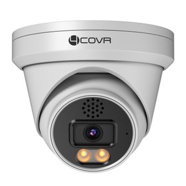 4COVR 4K PoE Dome Outdoor Surveillance Camera with Spotlight Colour Night Vision, 8MP Wired IP CCTV Camera, Smart AI Person/Vehicle Detection, Two-Way Audio, up to 256GB microSD, DLY97KA8MA