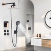 LCEVCGK Shower Head Combo Matte Black and Rose Gold, 8