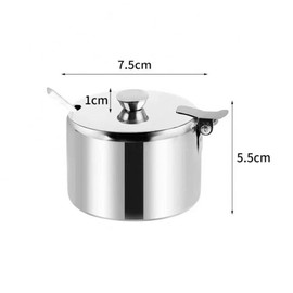 Teensery 1 Pack Stainless Steel Condiment Container with Lid Empty Salt Sugar Spices Seasoning Can for Home Kitchen