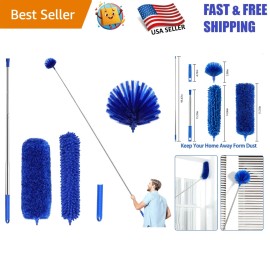 Luxury Telescopic Microfiber Duster Set - 15-100 Inch Extendable Cleaning Tool