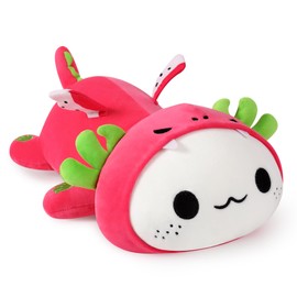 Onsoyours Cute Axolotl Dragon Fruit Plush, Soft Stuffed Animals Axolotl Pitaya Plush Pillow, Kawaii Plushie Toy for Kids (Axolotl Dragonfruit B, 19")