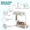 Housolution Under Sink Organizer, 2 Tier Metal Pull Out Under