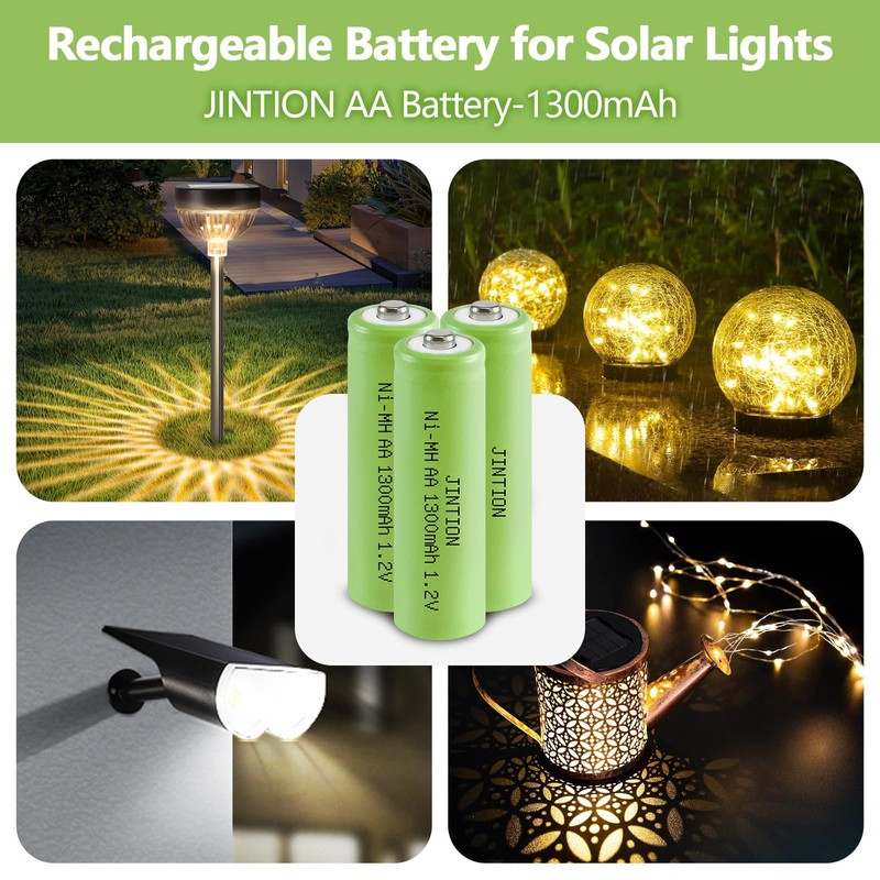 JINTION Ni-MH AA Rechargeable Batteries, Double A High Capacity 1.2V