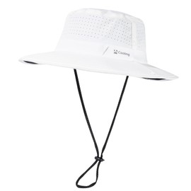 TOP-EX XXL Oversized Mens Sun Hat UV Protection Wide Brim Cooling Beach Sunhat Breathable Foldable Outdoor Hat for Big Head White XL/XXL