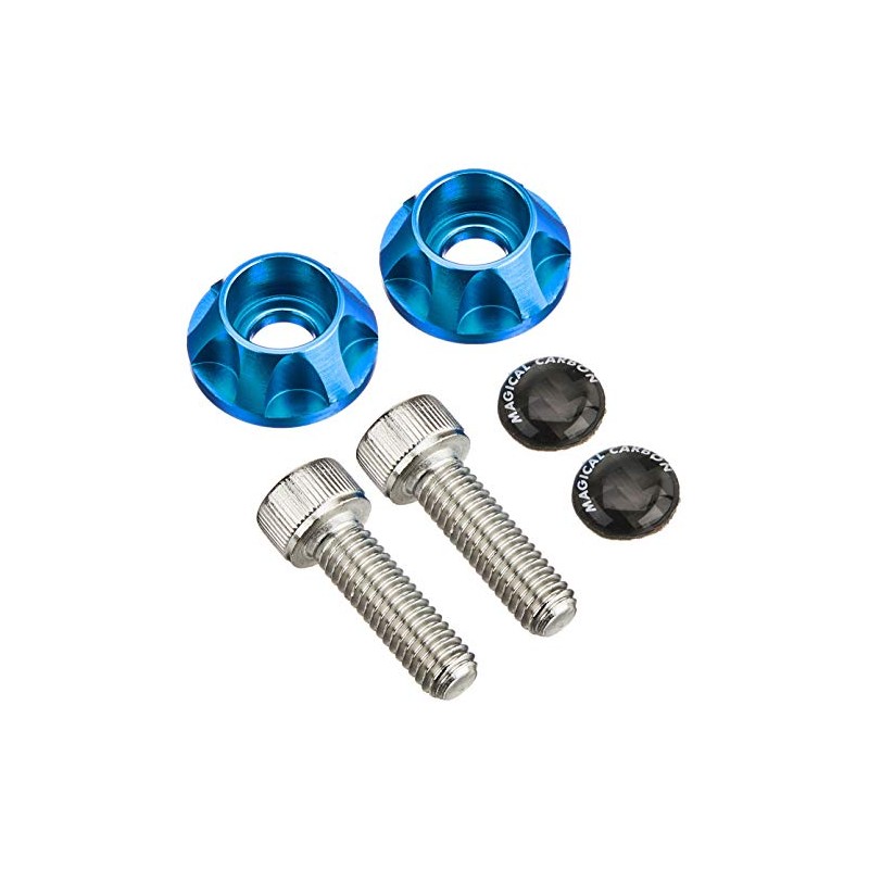 HASEPRO Magical Carbon Sheet Number Bolt Garnish (2 Pieces) Blue