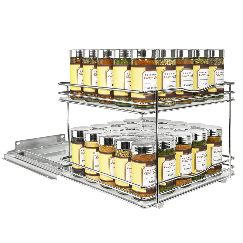 LYNK PROFESSIONAL® Pull Out Spice Rack Organizer for Inside Kitchen