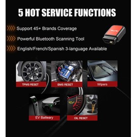 Autel MaxiAP AP2500 Upgraded AP200/AP200C/AP200H/AP200M Bluetooth OBD2 Code Reader Auto Scanner Car Scan Tool 5+ Service Functions 45+ Car Brands Free APP for Android/iOS Advanced AP2500E