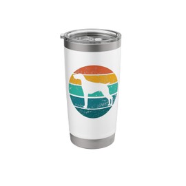 German Shorthaired Pointer Dog Breed Retro Sunset Silhouette Stainless Steel Insulated Tumbler