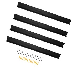 MITREL Picture Ledge Shelf,Long Floating Shelves with Lip Set of 4,Rustic Photo Frames Shelves Vinyl Record Book Storage Display for Living Room Kids Nursery Bedroom Kitchen Bathroom,57"(Black)