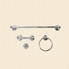 SENTO ROBIKI Modern Silver Bathroom Hardware Accessories Set, Includes Robe