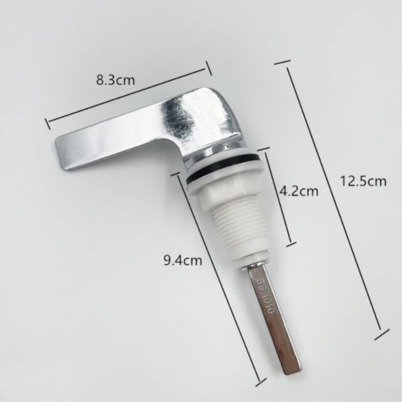 Hanforede 1 Pack Chrome Plated Replacement Toilet Tank Handle, Universal