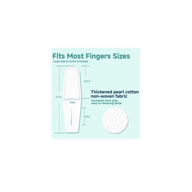 Lulumonster Pet Dental Finger Wipes for Dogs-Cats,Dog Teeth Cleaning Wipes