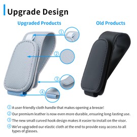 Yuoyar 2 Packs Magnetic Sunglass Holder for Car Visor - Universal Sunglasses Clip for Different Size Eyeglasses - Convenient Interior Car Accessories (Blue)