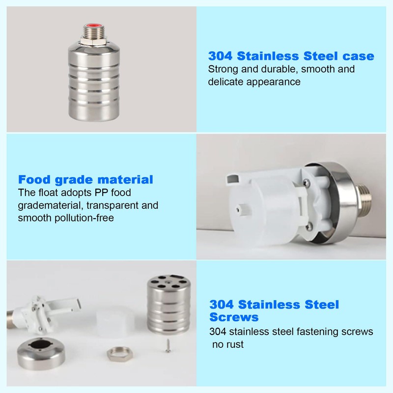 GAESHOW 304 Stainless Steel Float Valve, Automatic Float Valve, Water