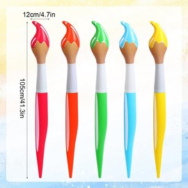 5 Stück Aufblasbare Malpinsel Luftballons,105cm AufblasbareMalpinsel Ballon,für Klassenzimmer Einschulung Deko,Geburtstagsparty Dekorationen (Malpinsel)