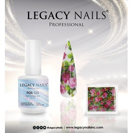 Legacy Nails FOIL Transfer Gel 0.5oz Glue Gel for foil Stickers, Nail Transfer Tips, Manicure Art. No Crack or Shrink, Long-Lasting and Resistant. UV or LED Gel-Curing Lamp.