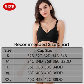 Vinfact Nursing Bras for Breastfeeding Maternity Bra Wireless Pregnancy Sleeping Bralette S-XXL with Extra Bra Extenders (Black/Beige/Elegant Grey, XX-Large)